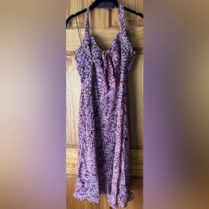 Maggy London Elegant Brown Silk Dress